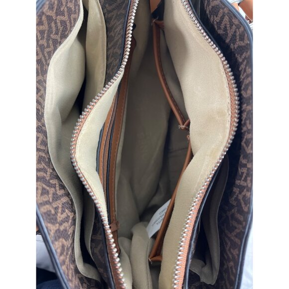 Jones New York Women's Tan Brown Signature Print Handbag Sz M - Picture 9 of 14